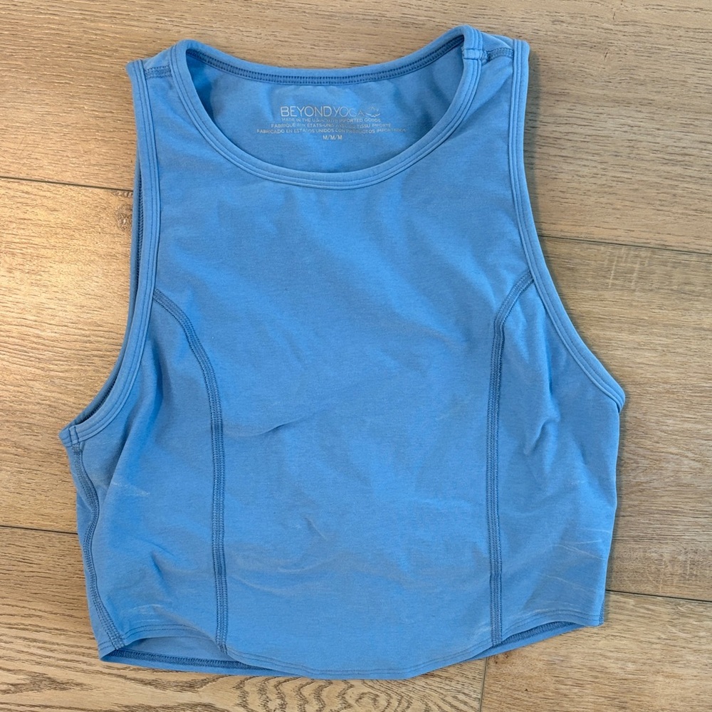Beyond Yoga Sky Blue Crop Top